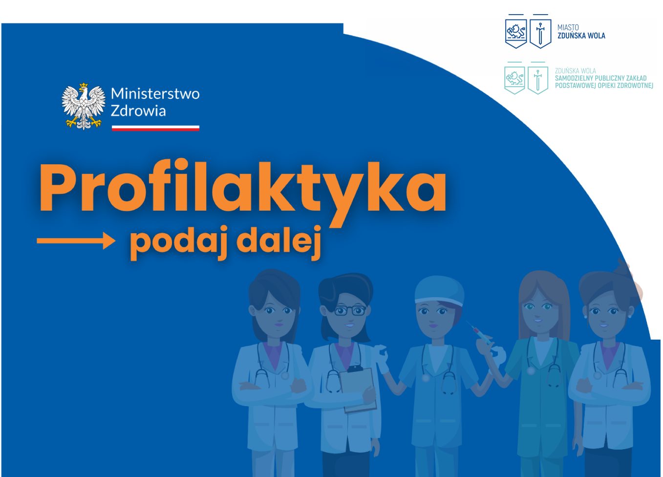Dzień Profilaktyki przed przychodnią przy ul. Srebrnej