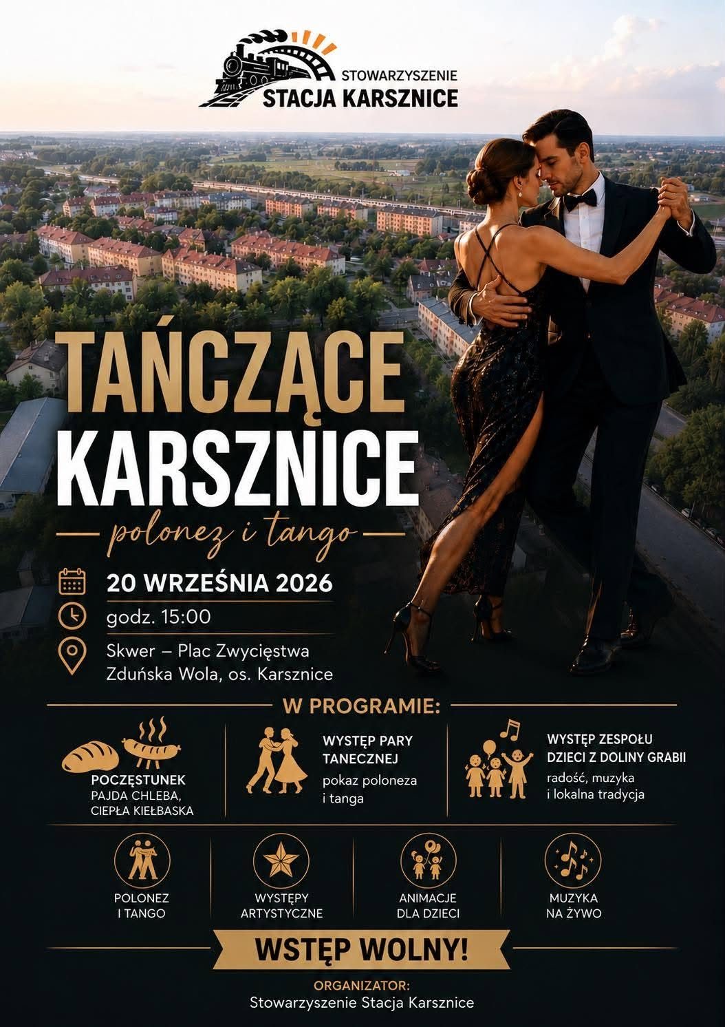 Polonez i tango na placu Zwycięstwa. Karsznice zatańczą w niedzielę